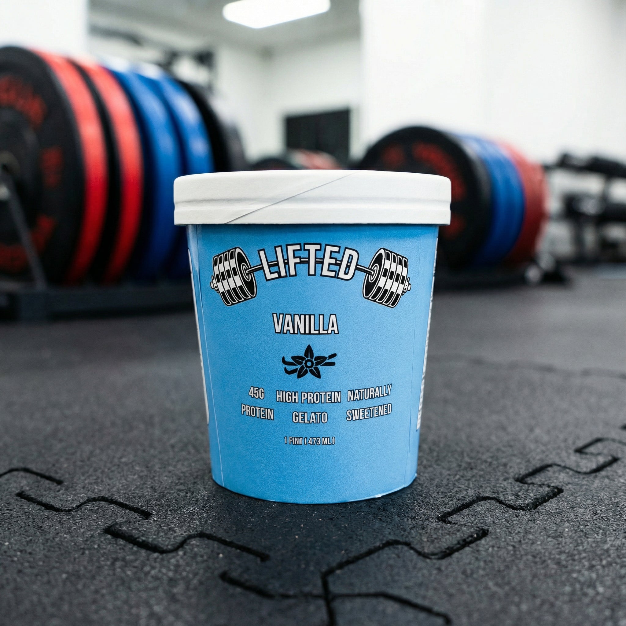 Vanilla: Lifted Gelato Vanilla Bean high protein gelato pint — 45g protein, no added sugar, whey protein isolate